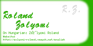 roland zolyomi business card