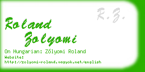 roland zolyomi business card